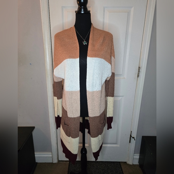 Color Block Cardigans Sweater - Picture 5 of 7